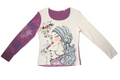 Purple & Cream Graphic Girl Long Sleeve Top