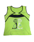 Y2K Lime Green Cut-Out Graphic Top