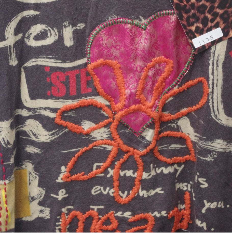 Sleeveless Multi colour Desigual top with stitched detailing
