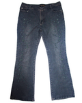 Embellished Floral Beaded Flared Jeans