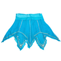 Y2K / Late 90s Turquoise Embroidered Handkerchief Skirt