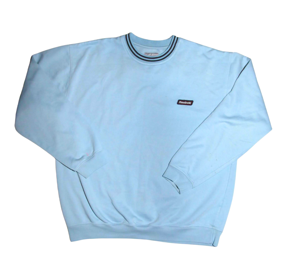Blue Reebok Crewneck Sweatshirt with Navy Detailing