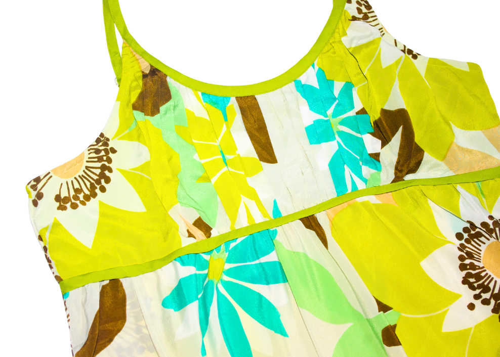 Uttam London Lime Floral Babydoll Cami Top