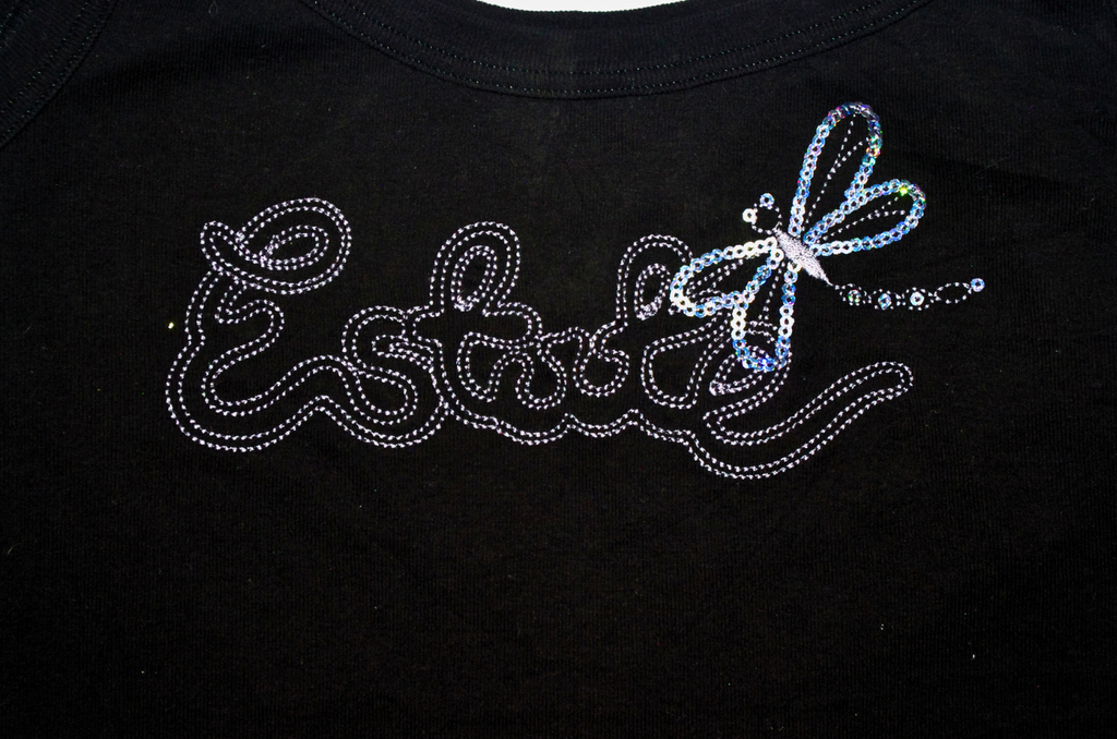 Black Embroided 90s Italian Vintage Tank top