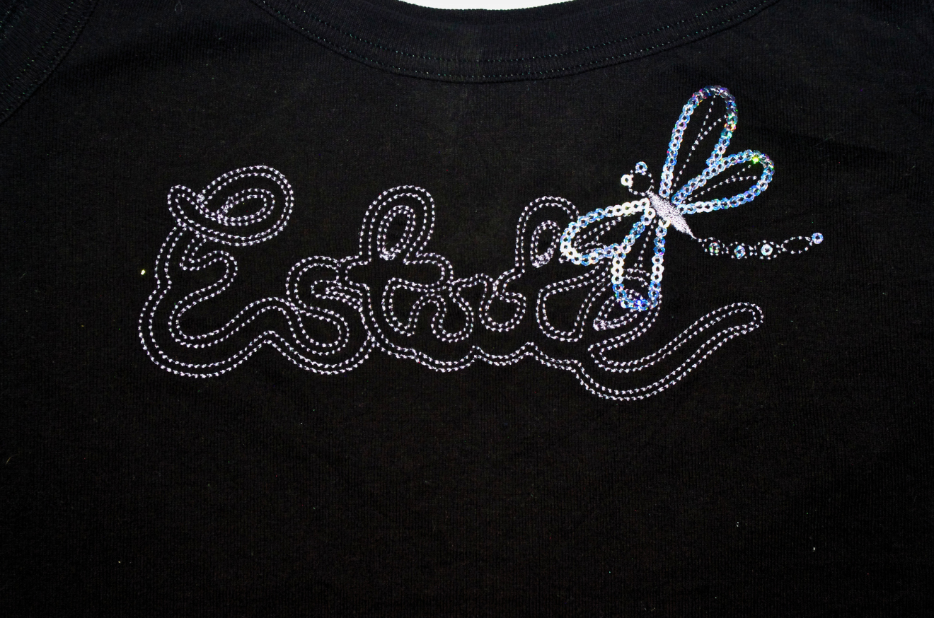 Black Embroided 90s Italian Vintage Tank top