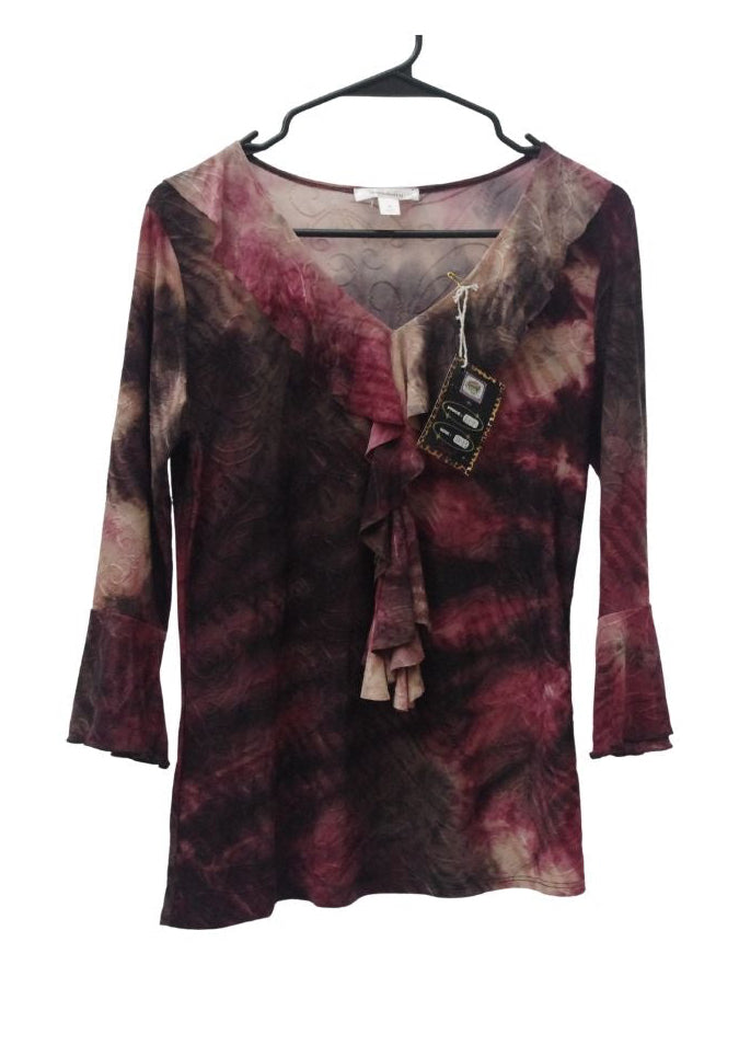 Effortless Muted blushed pink/brown Floaty top