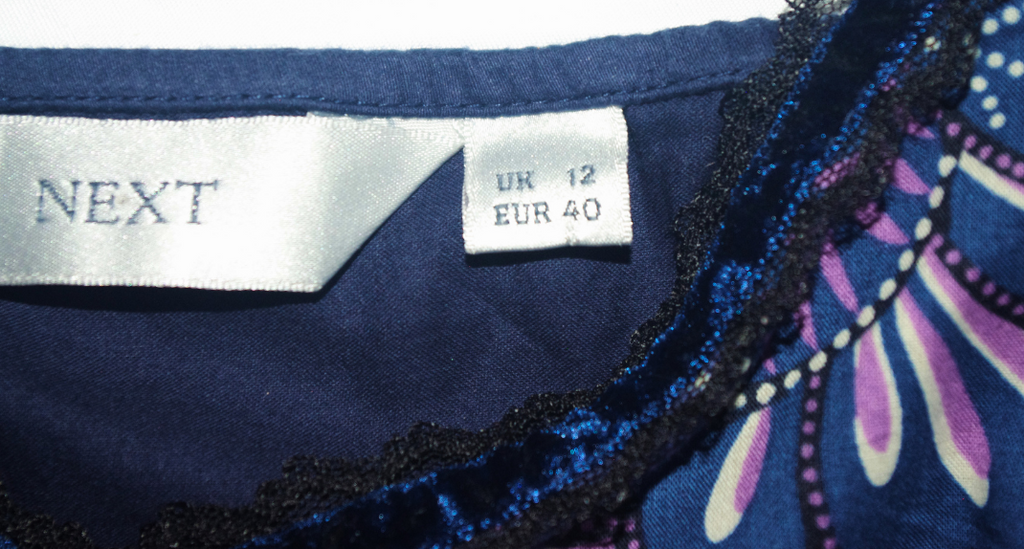Blue Patterned Panelled Cami Top