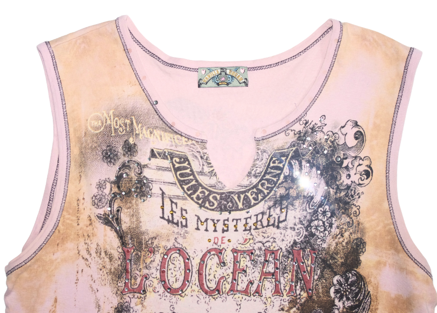 Pink Vintage Graphic Tank Top