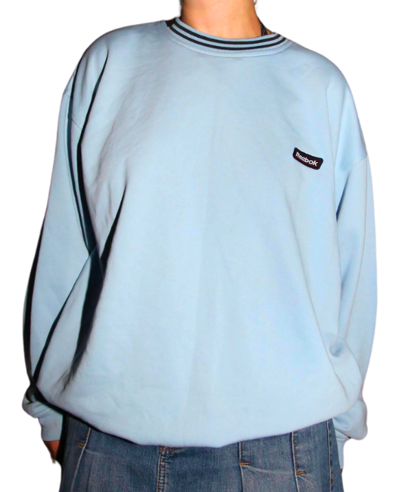 Blue Reebok Crewneck Sweatshirt with Navy Detailing