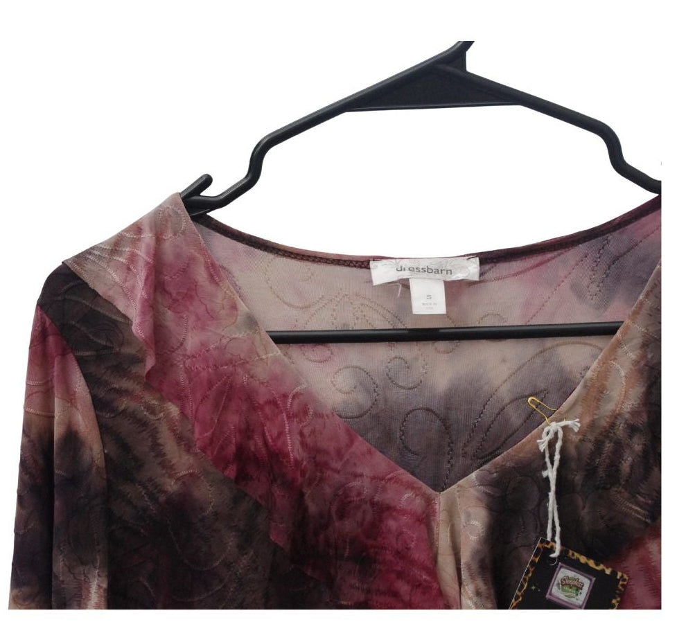 Effortless Muted blushed pink/brown Floaty top