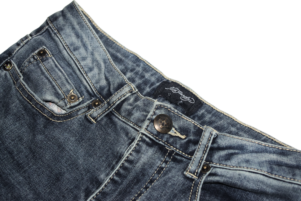 Ed Hardy Eagle Graphic Wide Leg Jeans