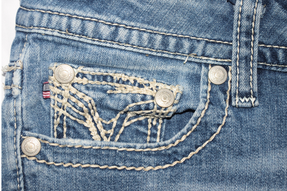 Vigoss Distressed Straight Leg Jeans