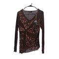 Brown Long Sleeve Swirly sequin top