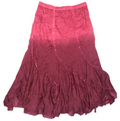Pink/Burgundy Ombre Gradient Hippie Sequin Maxi Skirt