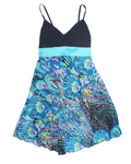 Blue Printed Y2K Cami Dress