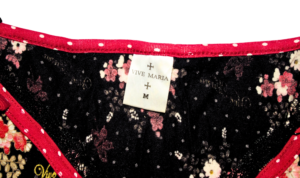 Late '90s  Ditsy Floral Lace Trim Tie Strap Dress
