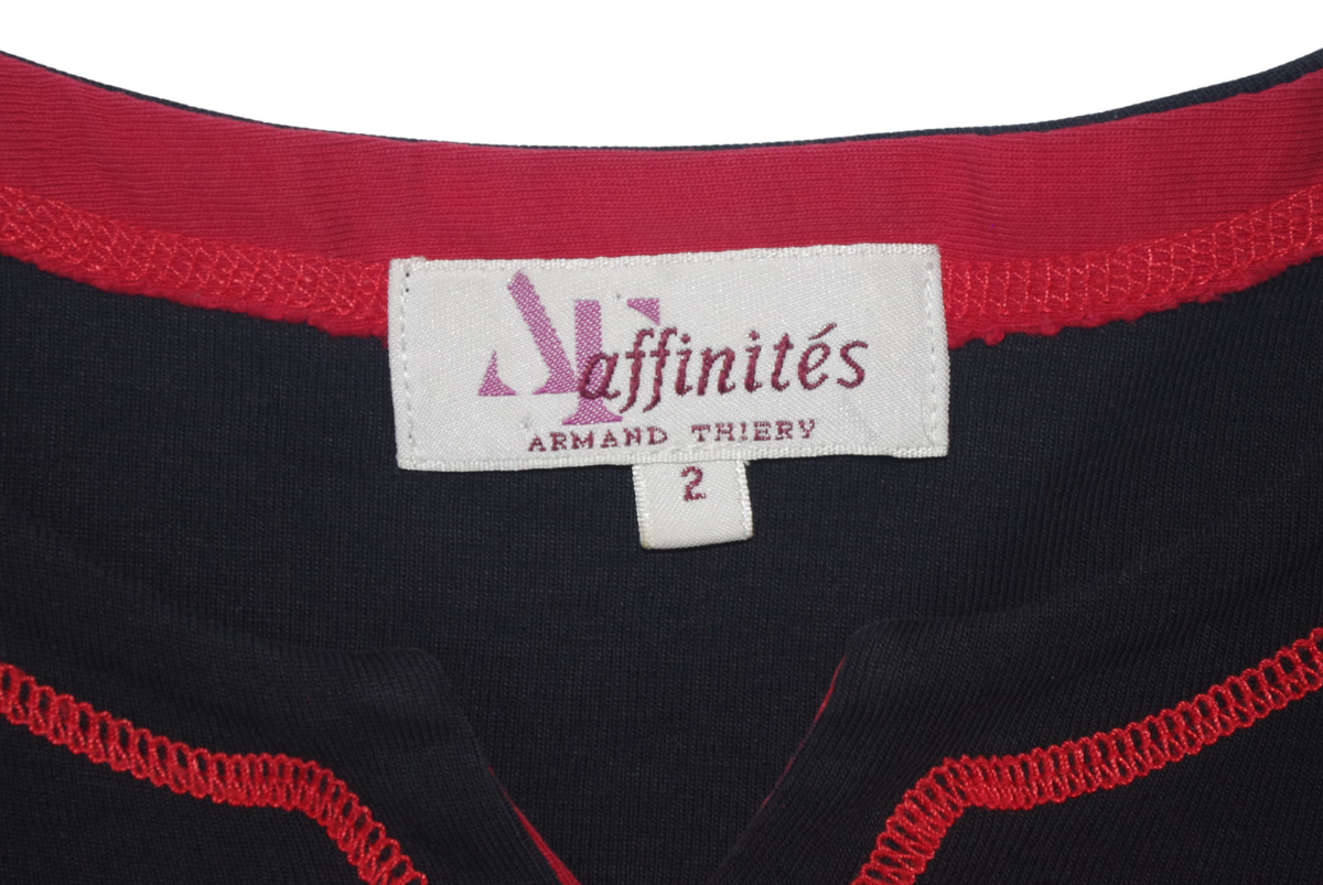 Black & Red Face Graphic Long Sleeve Top
