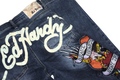 Ed Hardy Eagle Graphic Wide Leg Jeans