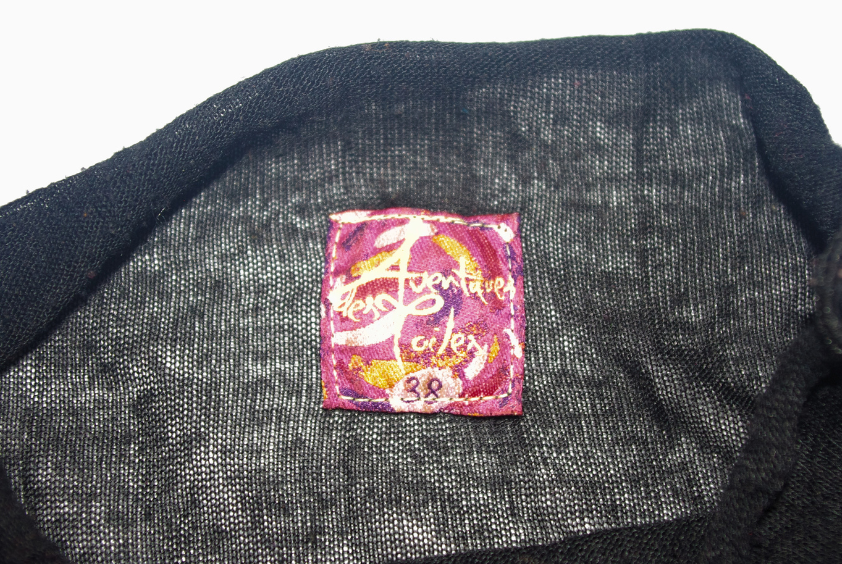 French Vintage Adventures Des Toiles Abstract Patchwork Turtle Neck Top